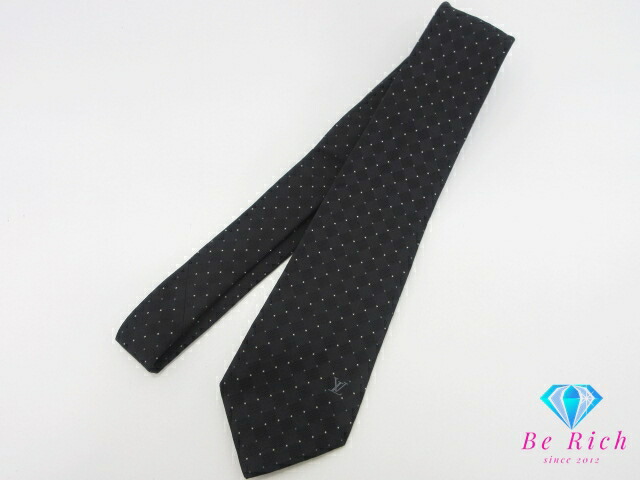 Louis Vuitton ネクタイ 黒 ストライプ　新品未使用 中古・古着通販】LOUIS VUITTON (ルイ ヴィトン) ストライプネクタイ