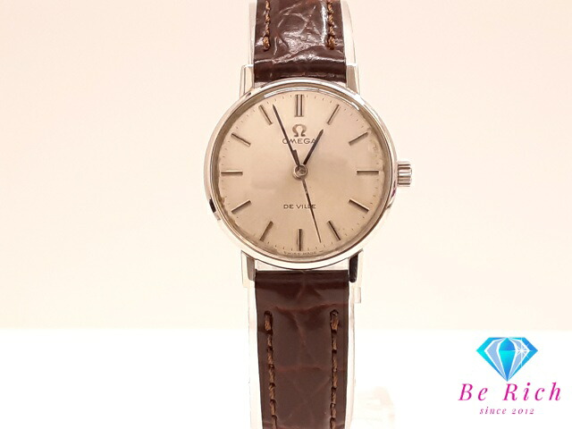 OH 外装仕上済 オメガ OMEGA 531.005 手巻き レディース 腕時計 シルバー SS レザー ブレス アナログ ウォッチ ヴィンテージ アンティーク 【中古】【送料無料】 bt3525｜BeRich 支店