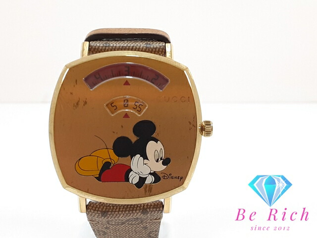 GUCCI Disney グッチ×ディズニー　コラボ時計　ゴー ルド 楽天市場】グッチ GUCCI ダイブ ディズニーコラボ 腕時計