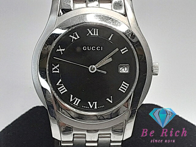 楽天市場】【ウォッチ】GUCCI グッチ ブラック文字盤 デイト メンズ QZ