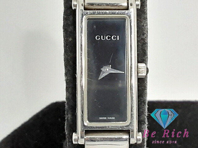 楽天市場】【GUCCI】グッチ Gフレーム ブラック文字盤 128.5