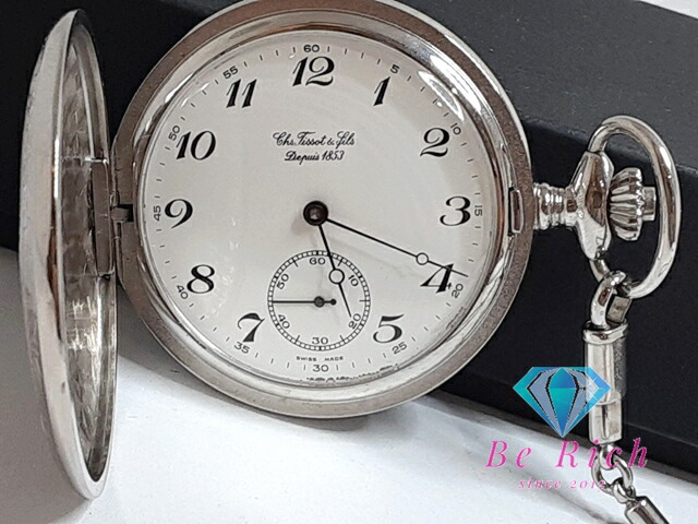 TISSOT　ティソ 懐中時計 シルバー ティソ/TISSOT/ハンターケース/銀無垢/T83.1.452.13 懐中時計