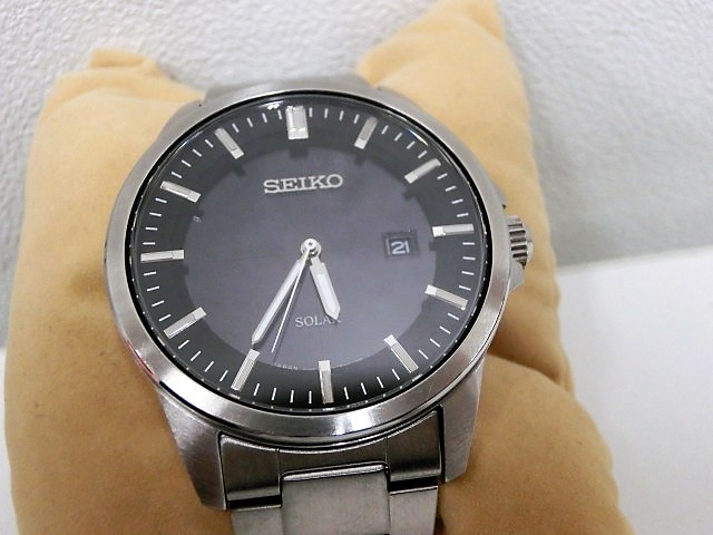 【楽天市場】美品 セイコー スプリット SBPN091 V147-0AV0 SS ソーラー メンズ 腕時計 ブラック文字盤 デイト SEIKO