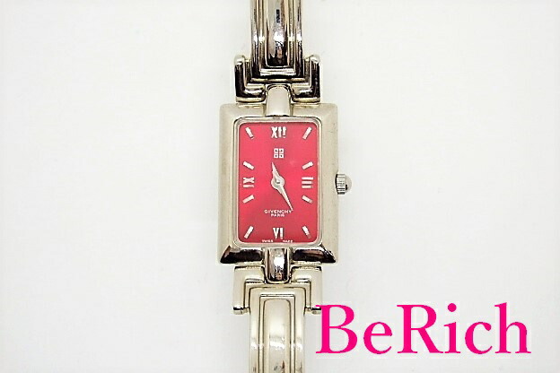 楽天市場 ジバンシィ Givenchy レディース 腕時計 スクエア 赤 レッド 文字盤 Ss シルバー バングル ブレス アナログ クォーツ ウォッチ ジバンシー 中古 送料無料 Bt1803 Berich 楽天市場支店