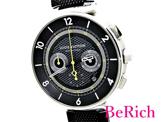 楽天市場 ルイ ヴィトン Q8d40 タンブール ムーン クロノグラフ デイト 50ｍ防水 メンズ 腕時計 自動巻き At Ss ラバー グレー文字盤 Louisvuitton 中古 送料無料 Mk2422 Berich 楽天市場支店