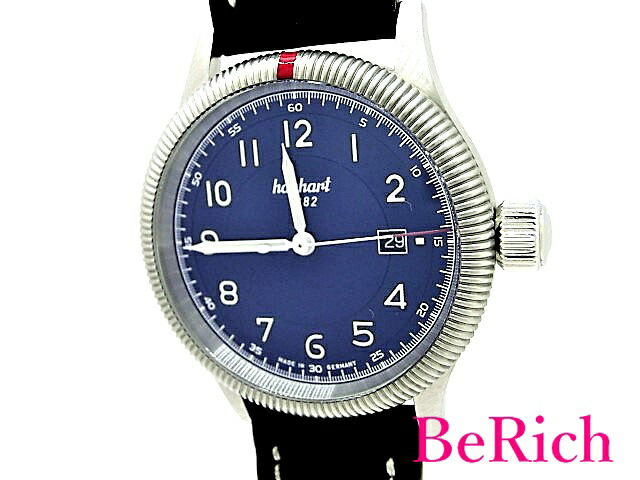 安い購入 美品 ハンハルト パイオニアワン 762 270 0010 デイト 100ｍ防水 自動巻き At Ss レザー メンズ 腕時計 ブルー文字盤 Hanhart 送料無料 Sb562 驚きの値段 Lanmexx Com