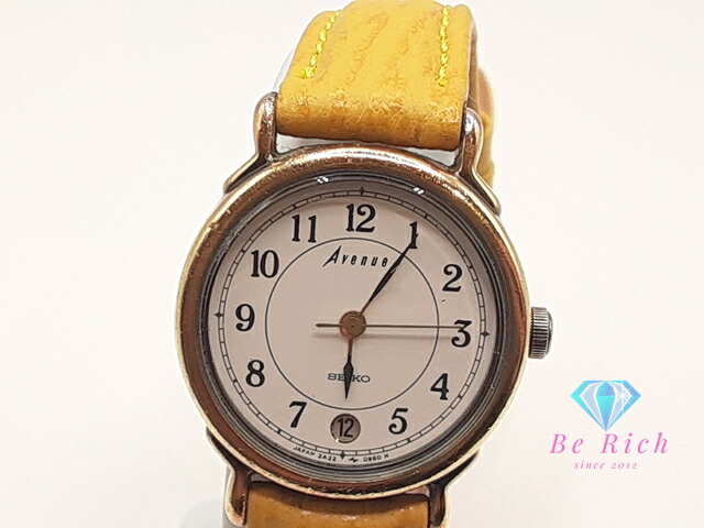 楽天市場】電池交換済 SEIKO セイコー オーバル ビジュー 1E20-6190 白