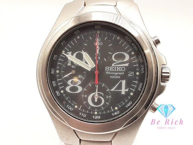 楽天市場】電池交換済 SEIKO セイコー クロノグラフ 7T92-0DX0 デイト