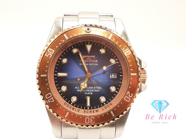 メンズ腕時計2点セット TECHNOS BLUE SKY テクノス 自動巻き☆ RADOラドー SCHEIDEGG 自動巻き 稼動品 m15 テクノス TECHNOS BLUE SKY 自動巻き腕時計 テクノス&frasl;ブルースカイ