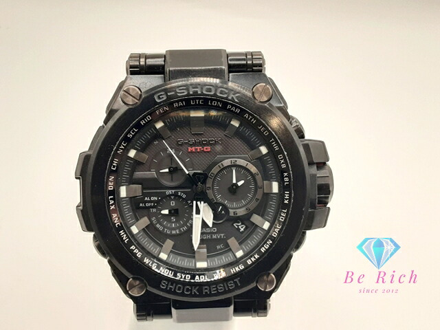 カシオ CASIO G-SHOCK MT-G MTG-S1000BD メンズ 腕時計 黒 ブラック SS 樹脂 クロノグラフ デイト 電波 ソーラー クォーツ QZ ウォッチ Gショック ジーショック 【中古】【送料無料】ht6302｜BeRich 支店