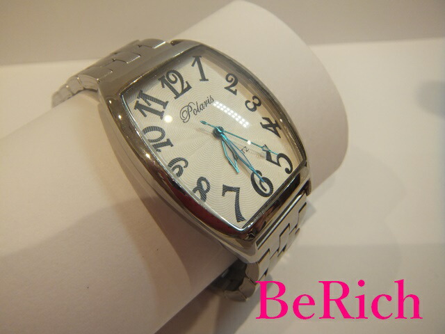 楽天市場 ポラリス Polaris メンズ 腕時計 白 ホワイト 文字盤 Ss シルバー ブレス クォーツ ウォッチ 中古 送料無料 Ht1915 Berich 楽天市場支店