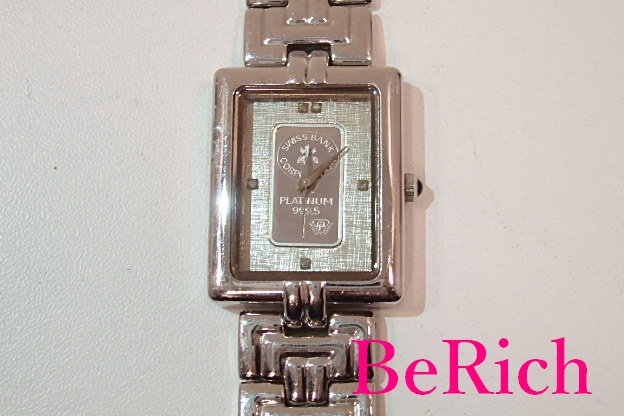 【楽天市場】エルジン ELGIN プラチナ インゴット 1g 腕時計 FK611 スクエア シルバー 文字盤 SS ブレス アナログ クォーツ