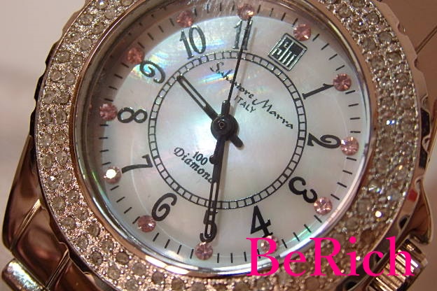 【楽天市場】美品 サルバトーレ マーラ Salvatore Marra レディース 腕時計 SM 3001 100石 ダイヤ 白 ホワイト