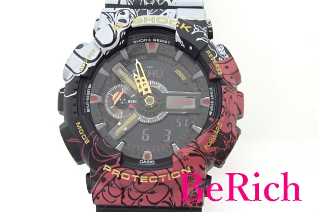 美品 カシオ Casio G Shock One Piece ワンピース コラボレーションモデル メンズ 腕時計 Ga 110jop ブラック 黒 文字盤 Ss 樹脂 ブレス クォーツ Qz ウォッチ 中古 送料無料 Ht4072 Mozago Com