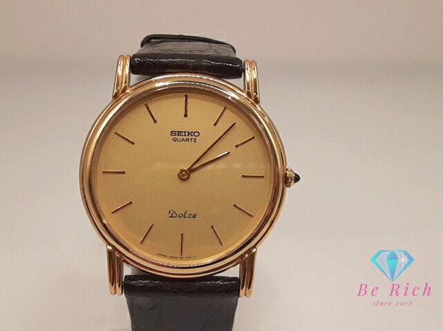セイコー ドルチェ 7741-5110 クォーツ ゴールド 電池交換済み vintage Seiko Dolce 7741-5110 Gold LADIES QUARTZ Watch