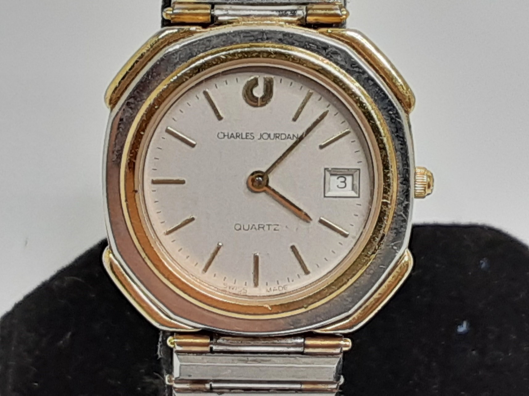 【稼動】CHARLES JOURDAN SENSETION ダイヤベゼル 腕時計 Charles Jourdan SENSATION 85.12 593-1100