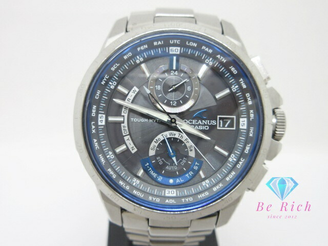 カシオ電波ソーラー腕時計OCEANUS OCW-T1000 CASIO Oceanus OCW-T1000 Solar Men's Watch Black Dial Analog