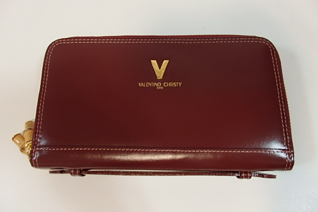 【楽天市場】バレンチノ クリスティ VALENTINO CHRISTY 財布 Wファスナー 長財布 持ち手付 トラベル バッグ ボルドー