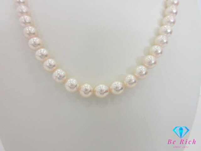 セミ バロック セミ ラウンド パール 真珠 7 - 7.5mm 珠 ネックレス ペンダント SILVER シルバー ジュエリー アクセサリー パーティ フォーマル 【中古】【送料無料】dgs4685