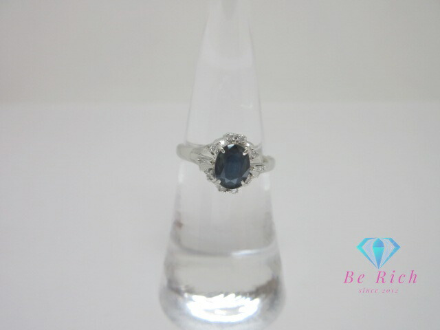 楽天市場】Pt900 プラチナ サファイア 0.57ct ダイヤモンド 0.26