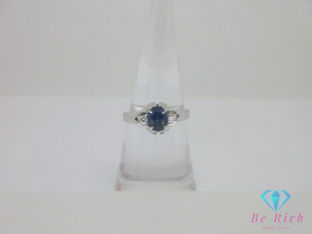 サファイア ダイヤモンド オーバルカット プラチナリング ジュエリーマキ 指輪 サファイア ダイヤモンド オーバルカット プラチナリング ジュエリー