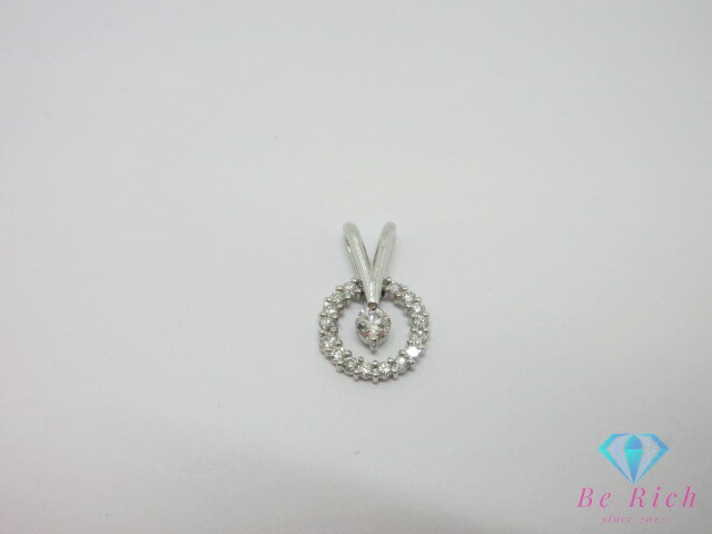 pt900 プラチナ ダイヤモンド 0.30ct 付 デザイン ネックレス ペンダント トップ ヘッド メレ 宝石 ジュエリー アクセサリー 【中古】【送料無料】 th14324 23,023円
