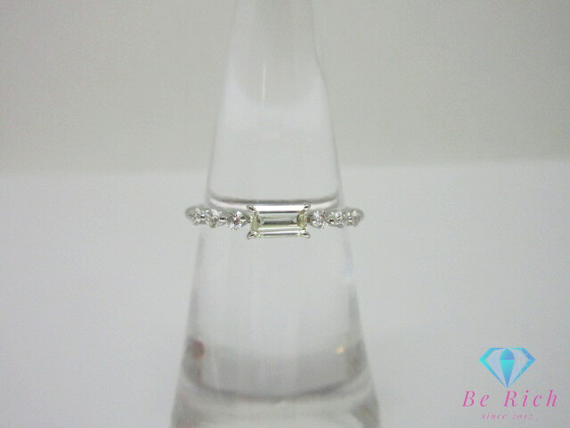 Pt900 プラチナ ダイヤモンド 0.29ct 0.15ct 付 デザイン リング 指輪 10号 メレ 宝石 ジュエリー アクセサリー 【中古】【送料無料】th14578