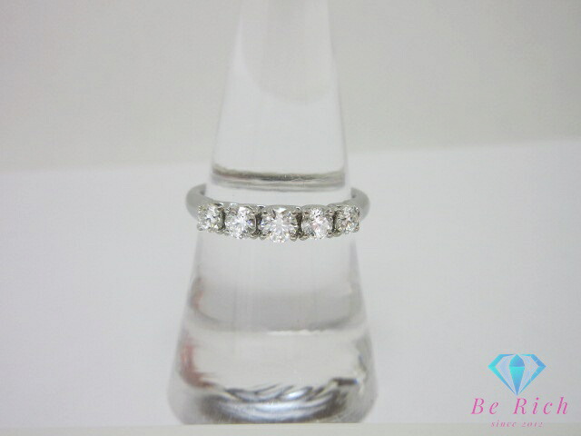 Pt950 プラチナ ダイヤモンド 0.60ct 付 デザイン 指輪 15号 メレ 宝石 ジュエリー アクセサリー 【中古】【送料無料】 th14591