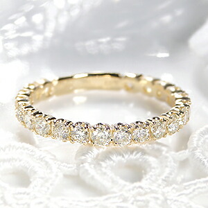 K18WG/YG/PG【1.0ct】 ダイヤモンド エタニティリング 代引手数料無料 送料無料 品質保証書 K18 18金 ゴールド ファッション ジュエリー アクセサリー レディース 指輪 リング ダイアモンド エタニティ １カラット ダイヤ ４月誕生石 プレゼント ラッピング無料 豪華