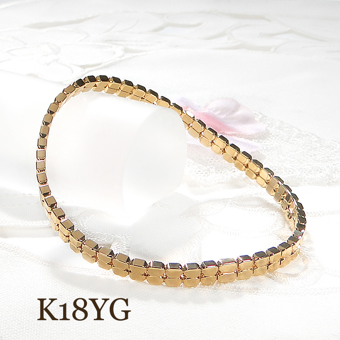 楽天市場】サイズフリー K18WG/YG 形状記憶ゴールドバングル 18