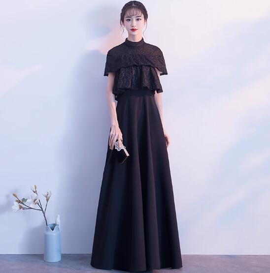 送料無料 ドレス 大人 ピアノ 発表会 黒 ロングドレス 演奏会 袖あり ロングドレス 母親 結婚式 おしゃれ フォーマル カクテルドレス パーティードレス お呼ばれ 韓国 イブニングドレス 二次会 上品 ワンピース 謝恩会 卒業式 演奏会 母親ドレス