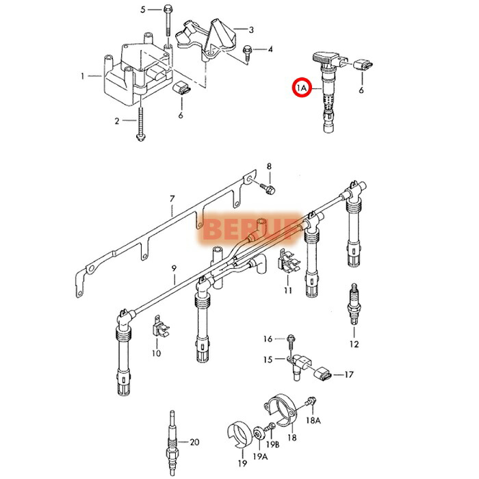 楽天市場】フォルクスワーゲン イグニッションコイル HELLA製 ゴルフ6 5K 1KCAX 1KCAV 1KCAVK 036905715F：BERUF