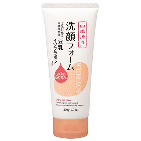 送料無料 熊野油脂 四季折々 豆乳イソフラボン 洗顔フォーム 200g 36本セット 【ケース販売】