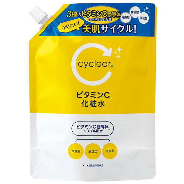 送料無料 熊野油脂 cyclear サイクリア ビタミンC 化粧水 詰替 500ml 24本セット 【ケース販売】