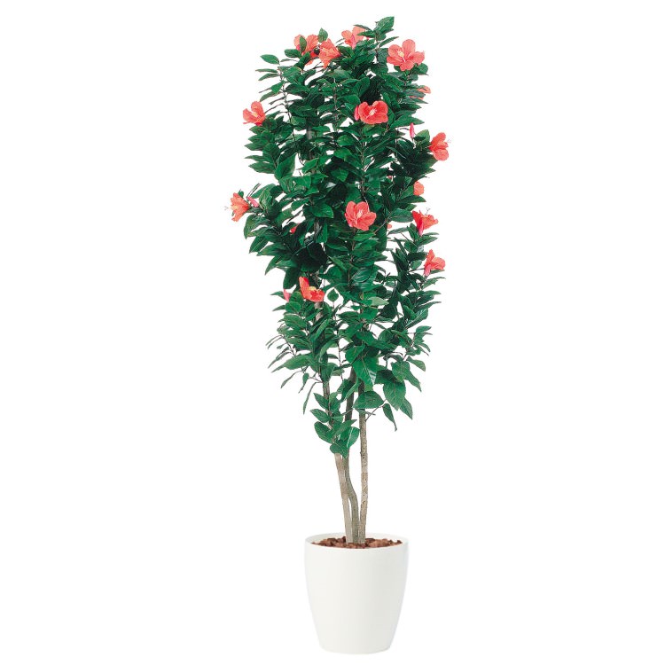 ハイビスカストリプル W60×H150cm｜TK91446 アーティフィシャルグリーン 人工観葉植物 鉢付きグリーン 造花 おしゃれ 上質 上品 高級 ゴージャス リビング サロン ホール
