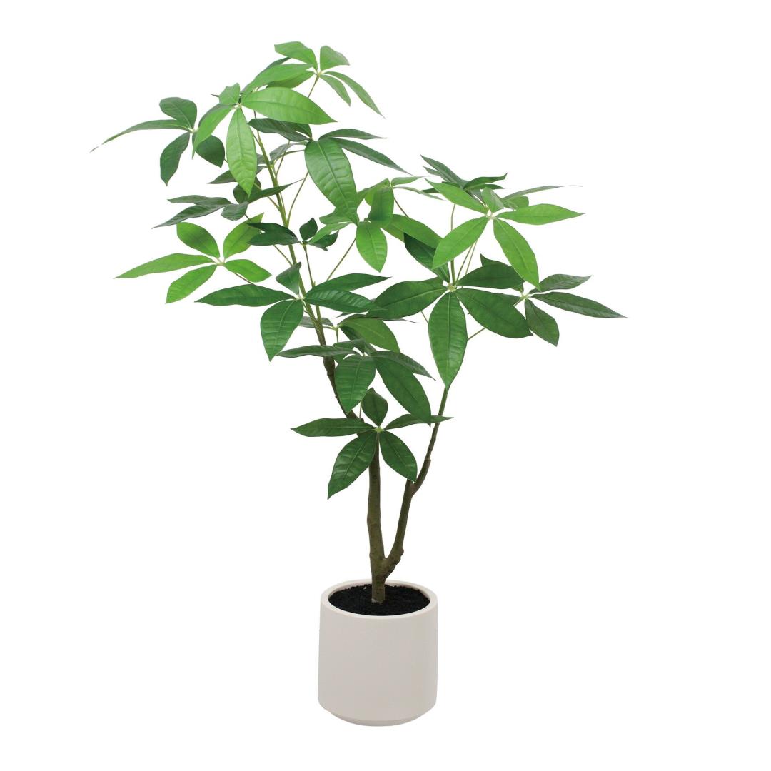パキラポット 100cm｜GLA-1576アーティフィシャルグリーン 人工観葉植物 グリーン 造花 おしゃれ 上質 上品 高級 ゴージャス リビング サロン ホール｜ビザインショップ