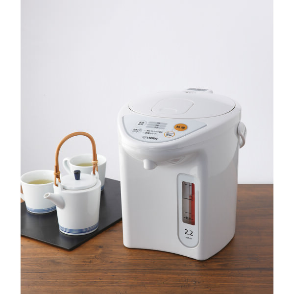 タイガー マイコン電動ポット 2.2L ホワイト｜キッチン 電気ポット キッチン 家電 のし対応 ラッピング対応 個包装 選べる 包装紙 おまとめ注文 ご自宅用 プレゼント 贈り物 ギフト 贈答用 カタログギフト 送料無料｜ビザインショップ