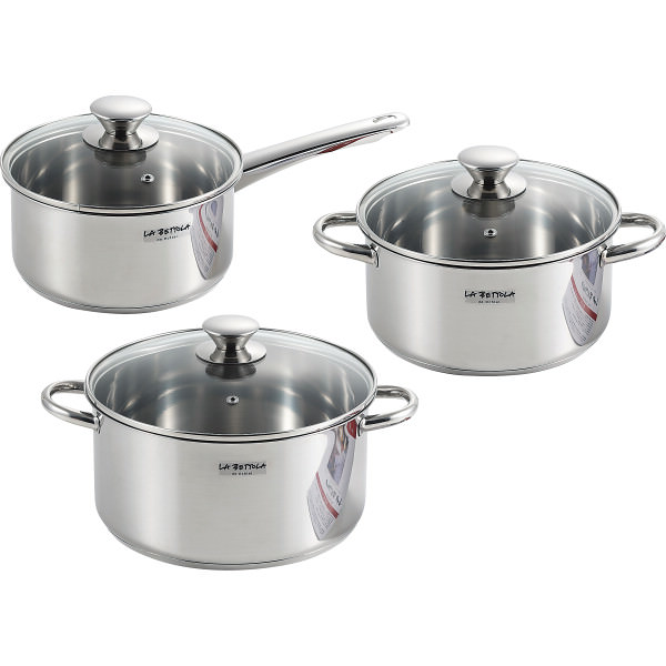 ラ・べットラ ステンレス鍋4点セット（ツール付） ラ・ベットラ ステンレス鍋4点セット（ツール付） | シャディ