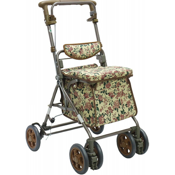 アルト シルバーカー 花柄ブラウン｜日用品 のし対応 ラッピング対応 個包装 選べる 包装紙 おまとめ注文 ご自宅用 プレゼント 贈り物 ギフト 贈答用 カタログギフト 送料無料