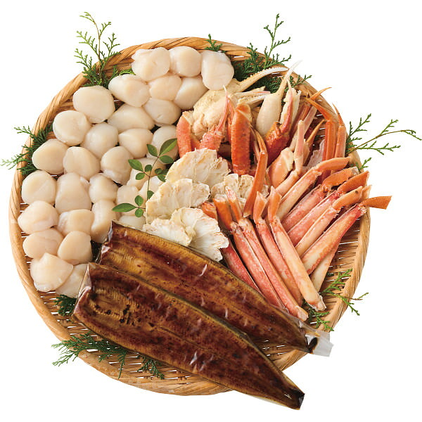 ずわいがにとうなぎとほたてセット(計1.3kg)｜魚介 セット 詰め合わせ 食品 ご自宅用 プレゼント 贈り物 ギフト 贈答用 高級贈答品 カタログギフト 送料無料｜ビザインショップ