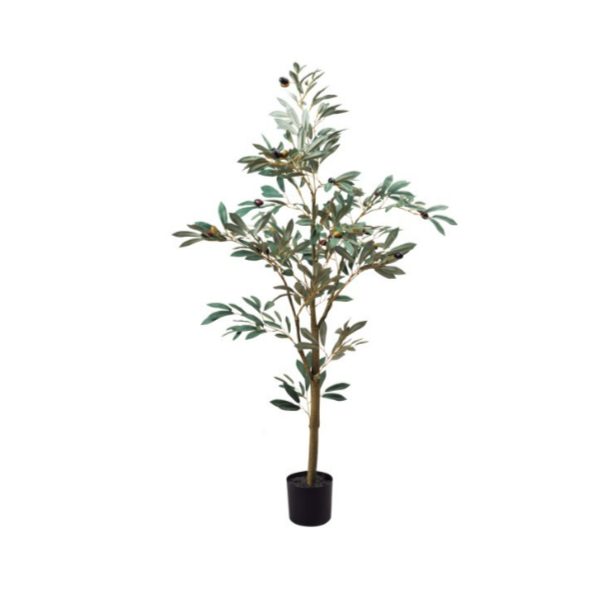 オリーブポット 122cm｜グリーン アーティフィシャルグリーン 人工観葉植物 人工樹木 簡易鉢付きグリーン グリーン 造花 おしゃれ 上質 上品 高級 ゴージャス リビング サロン ホール｜ビザインショップ