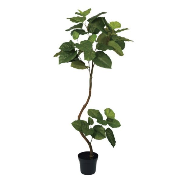 ツイストウンベラータポット 152cm｜グリーン アーティフィシャルグリーン 人工観葉植物 人工樹木 簡易鉢付きグリーン グリーン 造花 おしゃれ 上質 上品 高級 ゴージャス リビング サロン ホール｜ビザインショップ