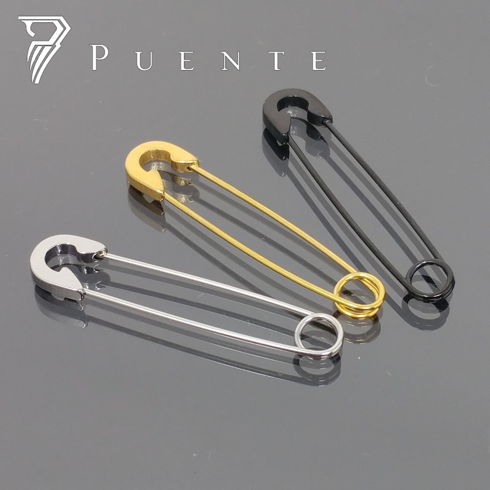 楽天市場 お得な3色セット ピアス 安全ピン モチーフ 黒 金 銀 ピアス シンプル ステンレス アレルギー アレルギー対応 金属アレルギー 18g メンズ レディース ぶらさがり たれさがり ボディピアス 軟骨ピアス 軟骨用 軟骨 Puente