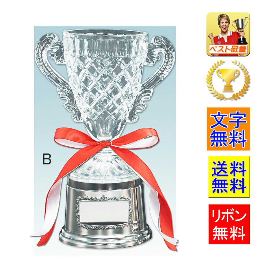 優勝カップ　高さ265ｍｍ　送料無料　文字無料 ガラスの優勝カップ 盾　トロフィー　優勝カップ　ゴルフ　優勝トロフィー　グラウンドゴルフ　トロフィー テニス　水泳　野球　サッカー　相撲　柔道　剣道　空手　ボウリング　スケート　スポーツ　バドミントン　M-VC1050-B
