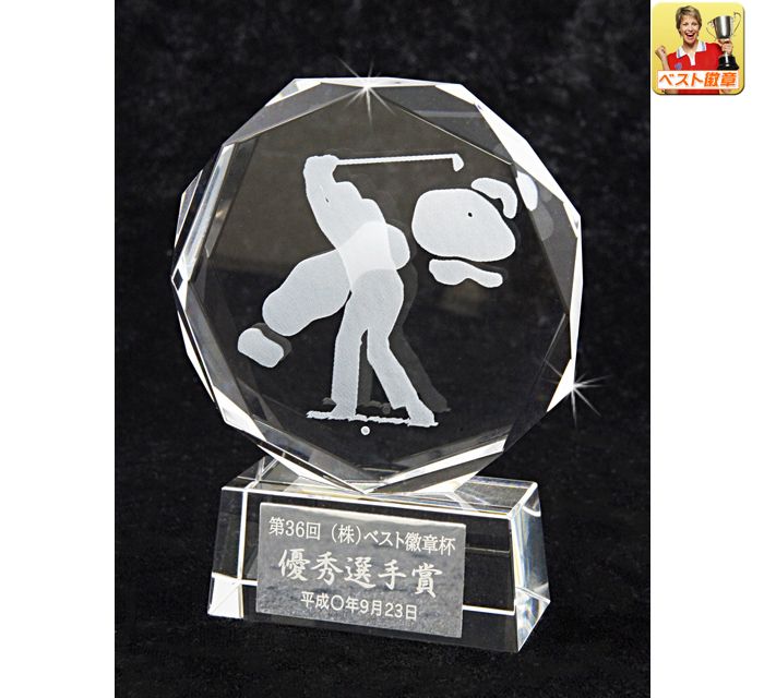 予約受付中】 半立体ボール付スポーツ専用ガラス楯 江戸硝子 縦130x横100mm VSX5546-C M #6