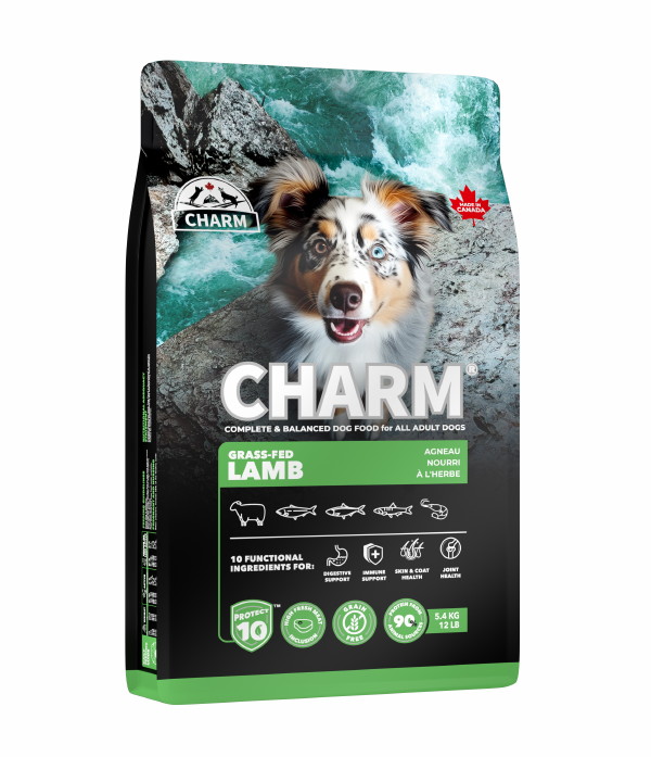 CHARM惹きつける グラスフェッドラム ドッグフード（素っ気ないボンネット）[340g／2kg／5.4kg／10kg]【犬用ボンネット、ドライペットフード、ｃｈａｒｍ、GLASS-FED LUMB】