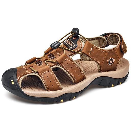 [NEARDREAM]さんだるサンダルメンズスポーツサンダル登山サンダルスポーツさんだるアウトドアサンダルsandalsmenleather水陸両用本革製おしゃれブラウン28.5cm