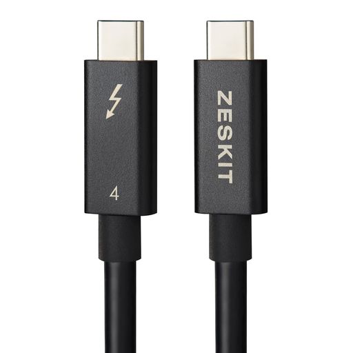 Zeskit忍者シリーズ(Intel認証)Thunderbolt4ケーブル40Gbps100Wパッシブ0.5mUSB4USB3対応