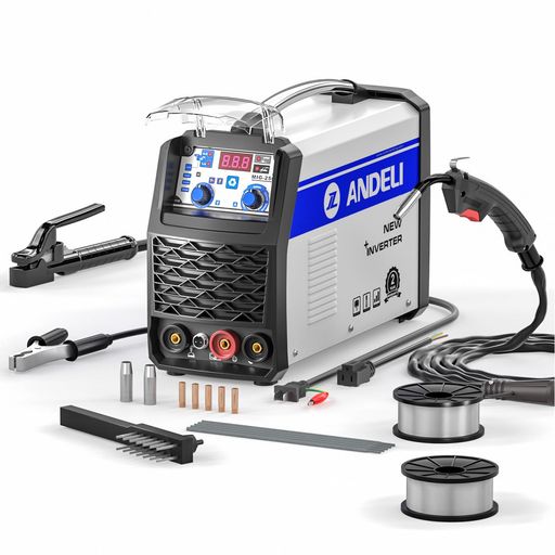 ANDELI半自動小銃溶接機120Aノン屁っ放りMIG/円弧溶接/liftTIG100V/200V兼用はたご屋取り替えっこ直流溶接機MIG溶接半自動小銃日本語取説書MIG-250ME
