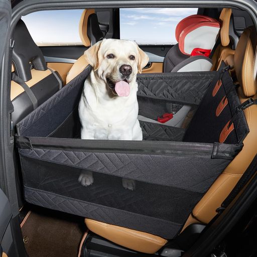 Cavoyo【高耐久性】犬ドライブボックス犬車用ベッド犬車シート後部座席ドライブベッド大型犬半分防水飛び出し防止リード付き滑り止め底板入り耐摩折り畳み全車種汚れ防止車犬カーシー… 8,334円
